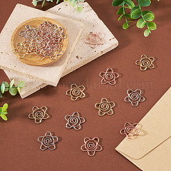 30Pcs 3 Colors Flower Iron Paper Clips&nbsp;AJEW-TA0003-63