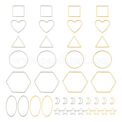 40Pcs 16 Style Alloy Linking Rings&nbsp;FIND-PJ0001-27