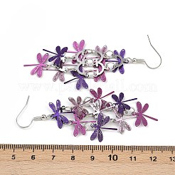 430 Stainless Steel Dragonfly Dangle Earrings&nbsp;EJEW-A137-04P-05