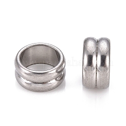 Tarnish Resistant 201 Stainless Steel European Beads&nbsp;STAS-F250-03P-B