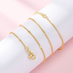 Brass Curb Chains Necklaces for Women&nbsp;NJEW-D302-06G