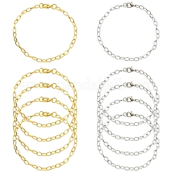 10Pcs Iron Cable Chain Bracelets&nbsp;IFIN-YW0004-03G