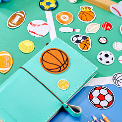 27Pcs 27 Styles Sport Theme Computerized Embroidery Cloth Patches&nbsp;PATC-TA0001-11
