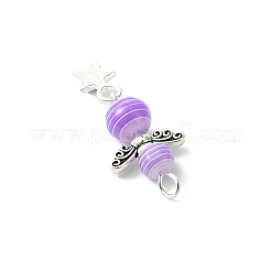 4 Sets Alloy Transparent Stripe Resin Beads Pendants&nbsp;FIND-PH0008-84