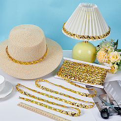 Sparkle Nylon Wavy Lace Trim Ribbon&nbsp;OCOR-WH0105-018A
