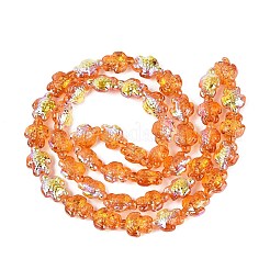 Electroplate Transparent Glass Beads Strands&nbsp;EGLA-N055-04A-08