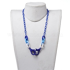 Personalized ABS Plastic Cable Chain Necklaces&nbsp;NJEW-JN02847