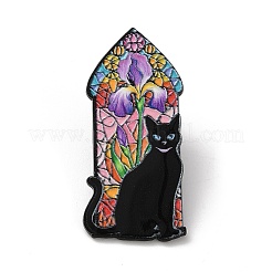 Flower & Cat Enamel Pins&nbsp;JEWB-Z048-06EB