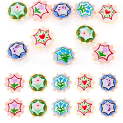 10Pcs 5 Styles Baking Paint Glass Enamel Beads&nbsp;LAMP-TA0002-50A