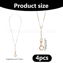 4Pcs Glass Beads Neck Strap Lanyard&nbsp;HJEW-DC00179