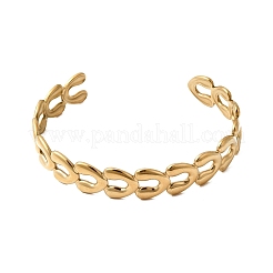 304 Stainless Steel Cuff Bracelets for Women&nbsp;BJEW-C136-01G