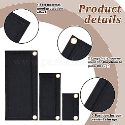 4Pcs Rectangle Felt Purse Organizer Insert&nbsp;FIND-DR0001-97A
