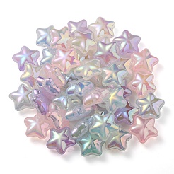 UV Plating Rainbow Iridescent Imitation Jelly Acrylic Beads&nbsp;X-OACR-C007-07