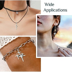 100Pcs 4 Styles Tibetan Style Alloy Hollow Pendants&nbsp;FIND-YW0007-99