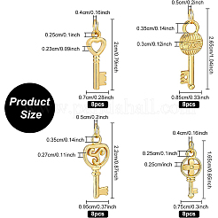 32Pcs 4 Style Alloy Pendants&nbsp;FIND-BC0001-94