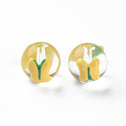 Transparent Glass Enamel Beads&nbsp;GLAA-N049-019