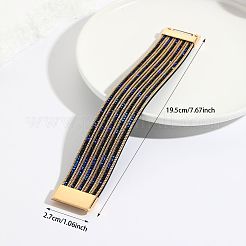 PU Leather Rhinestone Multi-strand Bracelets&nbsp;WGEB3AF-01