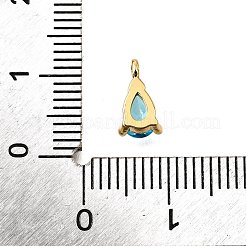 Brass Micro Pave Cubic Zirconia Pendants&nbsp;KK-D356-08E-G