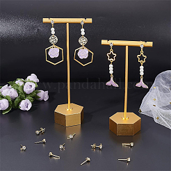40Pcs Brass Stud Earring Findings&nbsp;FIND-BBC0001-23