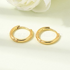 Brass Huggie Hoop Earrings&nbsp;EJEW-G465-01G
