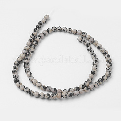 Natural Dalmatian Jasper Bead Strands&nbsp;G-G735-68-4mm