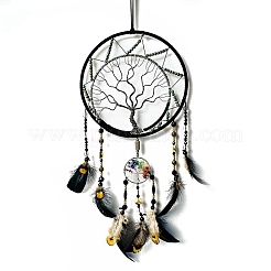 Iron & Gemstone Pendant Decoration&nbsp;PW-WG67115-01
