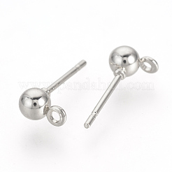 Iron Ball Stud Earring Findings&nbsp;KK-R071-09P