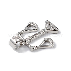 Rack Plating Brass Micro Pave Cubic Zirconia Pendants&nbsp;X-KK-F848-04P