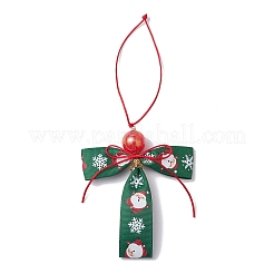 2Pcs Christmas Polyester Grosgrain Cross Pendant Decorations&nbsp;HJEW-JM02609