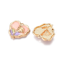 Rack Plating Alloy Enamel Pendants&nbsp;ENAM-N056-410B