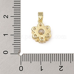Brass Micro Pave Cubic Zirconia Pendants&nbsp;KK-U041-02G-03