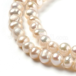 Natural Cultured Freshwater Pearl Beads Strands&nbsp;PEAR-L033-04-01
