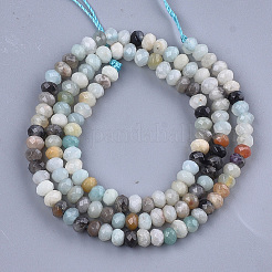 Natural Flower Amazonite Beads Strands&nbsp;G-S354-47