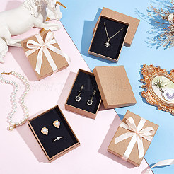 24Pcs Kraft Paper Cardboard Jewelry Set Boxes&nbsp;CBOX-BC0001-50