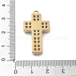 304 Stainless Steel Micro Pave Cubic Zirconia Pendants&nbsp;STAS-Z121-48G