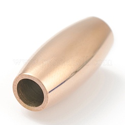 Ion Plating(IP) 304 Stainless Steel Magnetic Clasps with Glue-in Ends&nbsp;STAS-O148-08A-RG