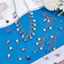 120Pcs Glass Pendants&nbsp;PALLOY-PHE00012
