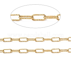 Ion Plating(IP) 304 Stainless Steel Textured Paperclip Chains&nbsp;CHS-G027-04G