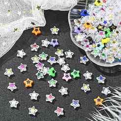 250Pcs 5 Styles Opaque & Transparent Acrylic Beads&nbsp;MACR-CJ0001-44