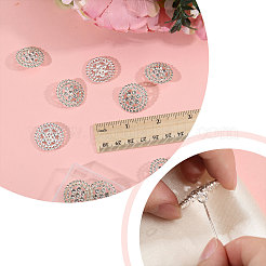 16Pcs  1-Hole Alloy Rhinestone Shank Buttons&nbsp;BUTT-CA0001-32
