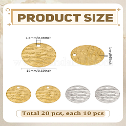 20Pcs 2 Colors Stainless Steel Pendants&nbsp;STAS-LP0004-29