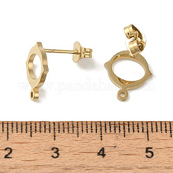 Ion Plating(IP) 304 Stainless Steel Stud Earring Findings&nbsp;STAS-I206-84G