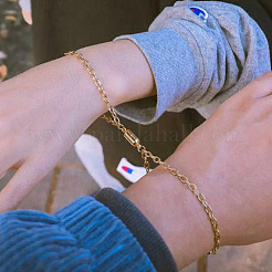 2Pcs Alloy Cable Chain Bracelets&nbsp;FS-WG00FDF-03