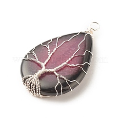 Natural Crackle Agate Pendants&nbsp;PALLOY-JF01526-02