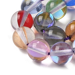 Electroplated Synthetic Moonstone Beads Strands&nbsp;G-C131-A01-02