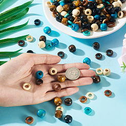 200Pcs 10 Styles Wood Linking Rings&nbsp;WOOD-TA0002-95
