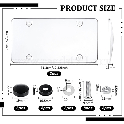 PET Plastic License Plate Frames&nbsp;DIY-WH0759-04