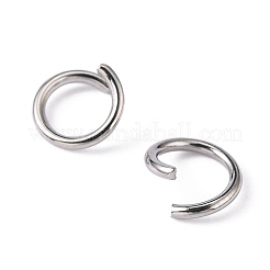 Tarnish Resistant 304 Stainless Steel Open Jump Rings&nbsp;X-STAS-R049-7x1mm