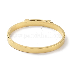 PVD Vacuum Plating Arrow 304 Stainless Steel with Crystal Rhinestone Hinged Bangles&nbsp;BJEW-G700-03G