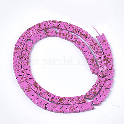 Spray Painted Non-magnetic Synthetic Hematite Beads Strands&nbsp;G-T124-03F